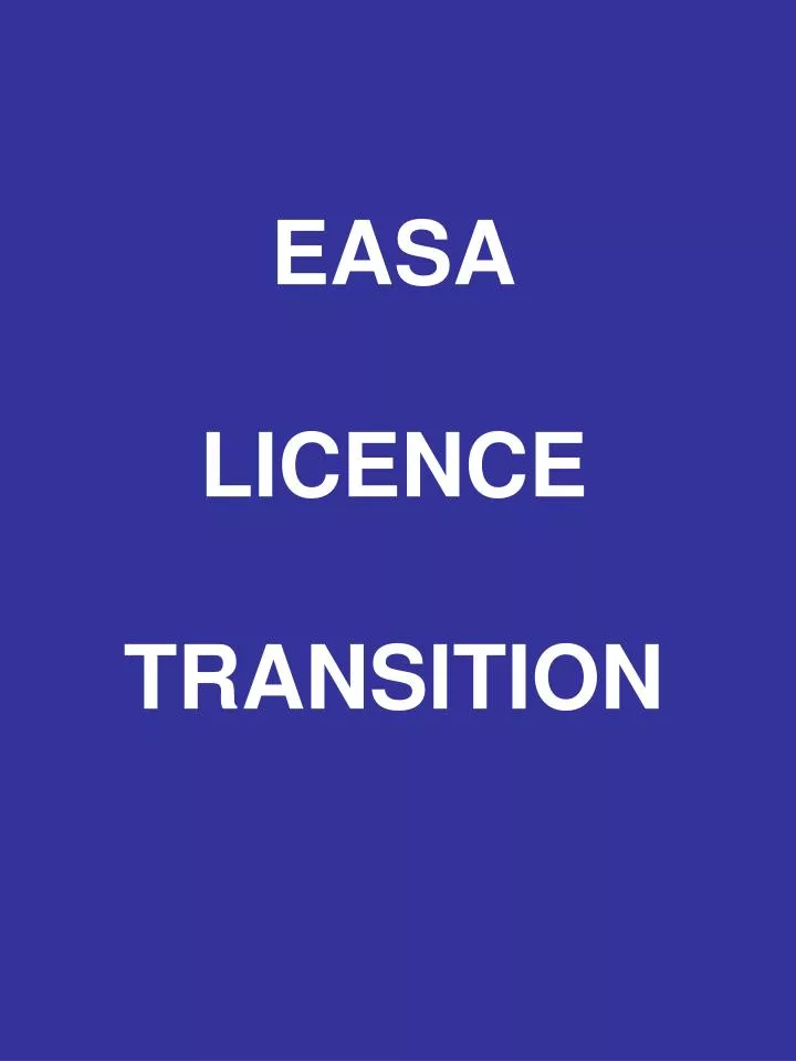 easa licence transition