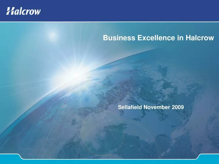 business excellence in halcrow