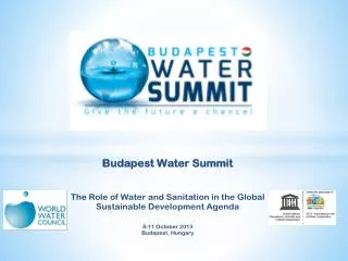 What is the Budapest Water Summit?