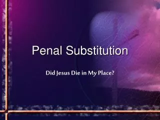 Penal Substitution