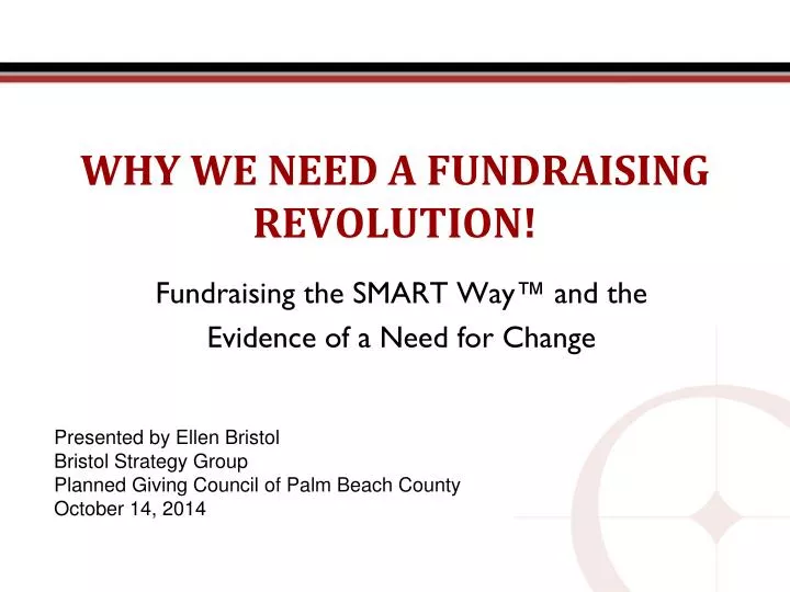 why we need a fundraising revolution