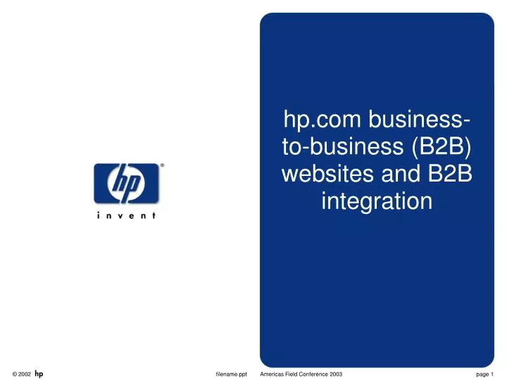 hp com business to business b2b websites and b2b integration