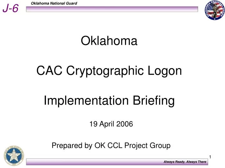 oklahoma cac cryptographic logon implementation briefing