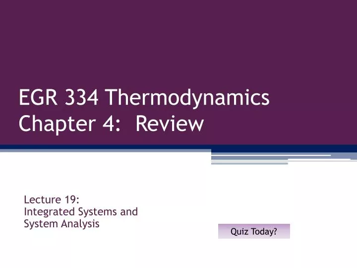 egr 334 thermodynamics chapter 4 review
