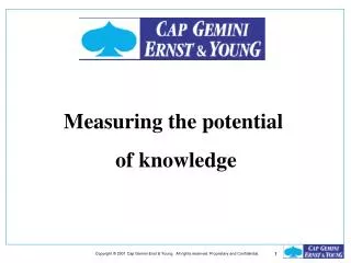 Measuring the potential of knowledge