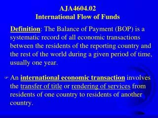 AJA4604.02 International Flow of Funds