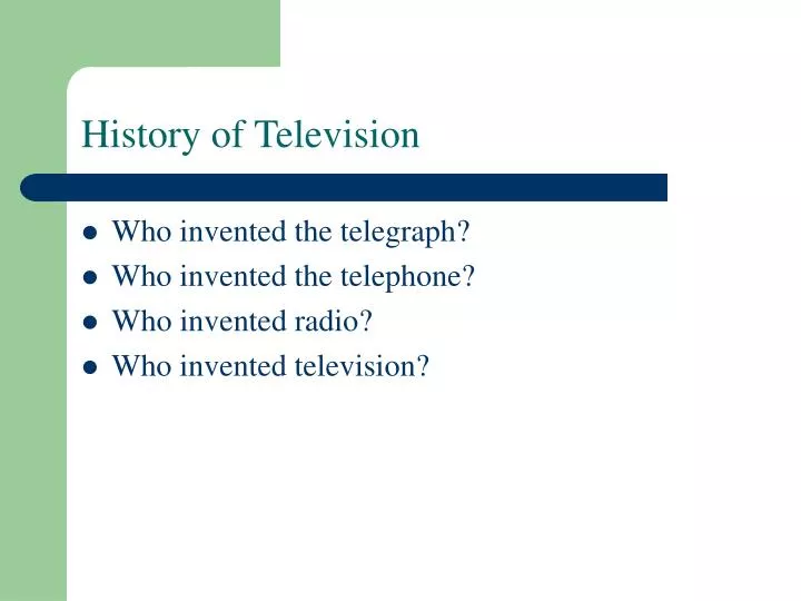 history of television