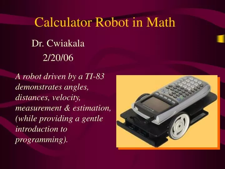 calculator robot in math