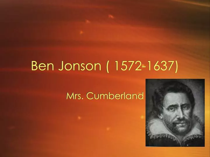 ben jonson 1572 1637