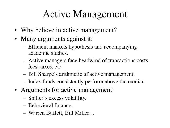 active management