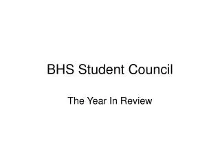 BHS Student Council