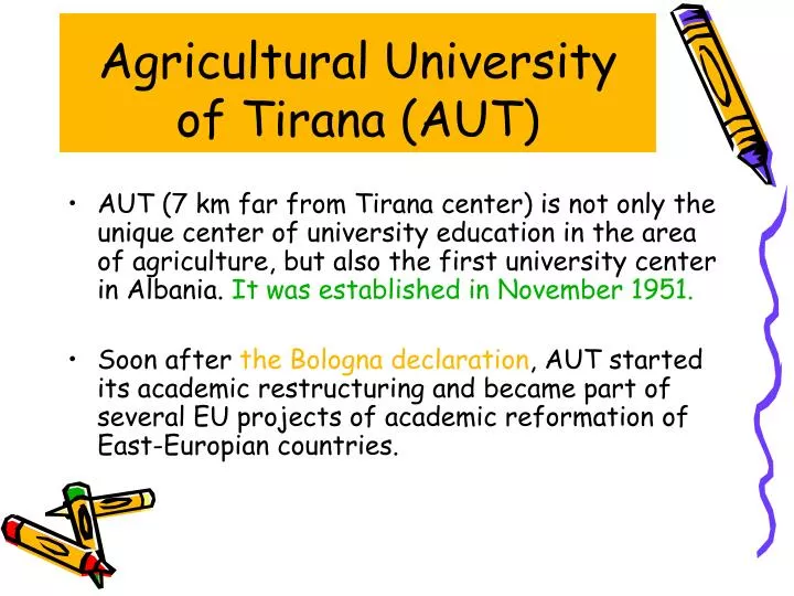 agricultural university of tirana aut
