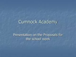 Cumnock Academy