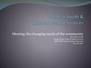 At-Risk Youth &amp; Child In Need of Services