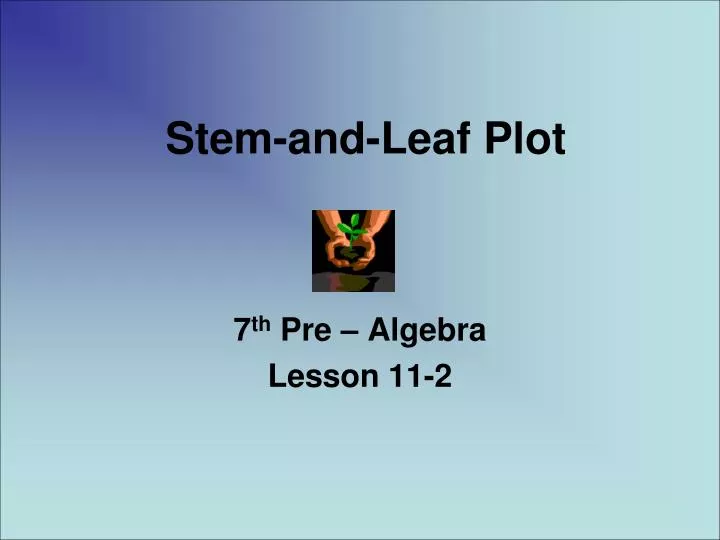 stem and leaf plot