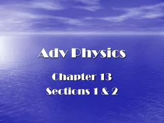 Adv Physics