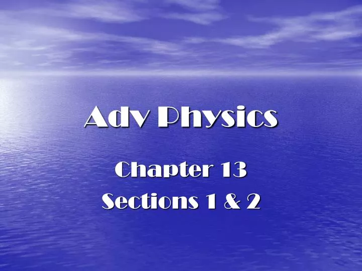 adv physics