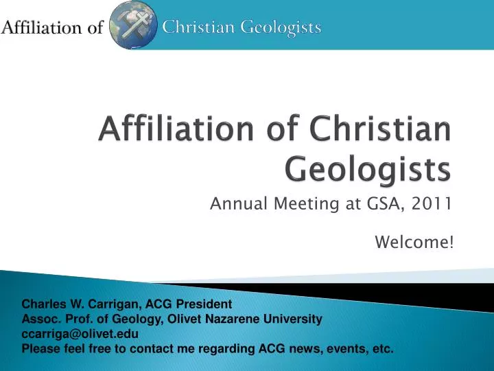 affiliation of christian geologists