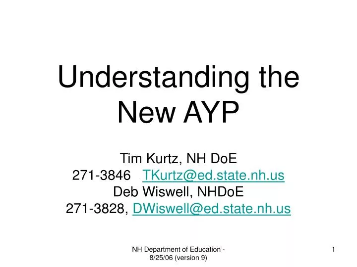 understanding the new ayp