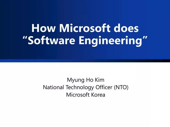 how microsoft does software engineering