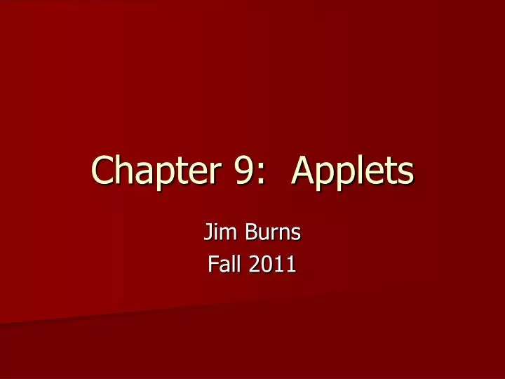 chapter 9 applets