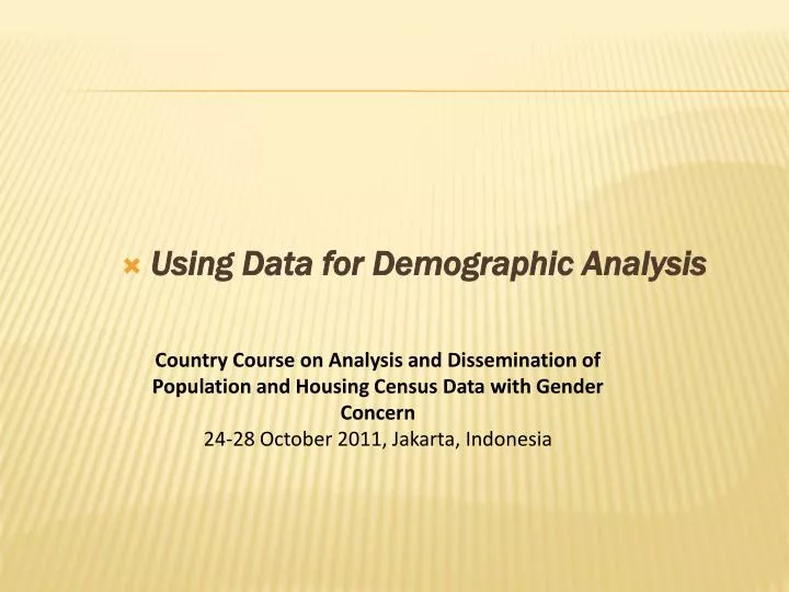 using data for demographic analysis