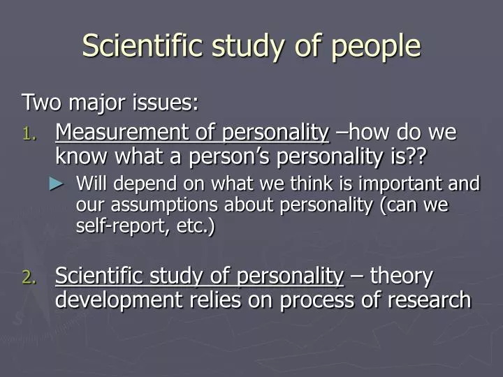 scientific study of people