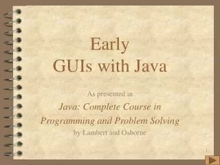 Early GUIs with Java