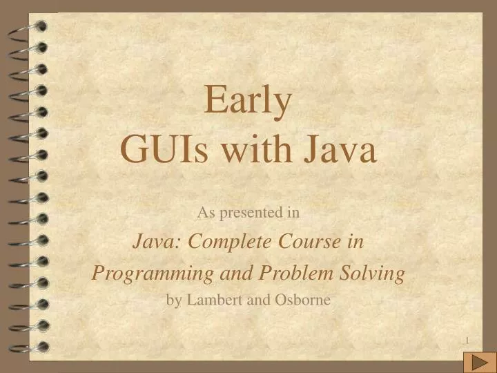 early guis with java