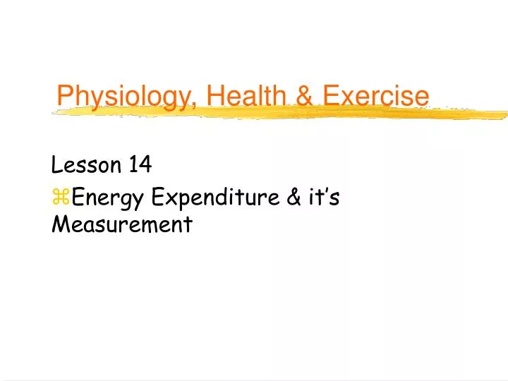 physiology health exercise