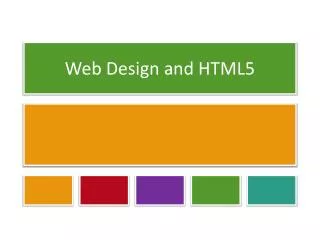 Web Design and HTML5