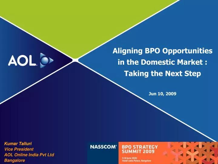 aligning bpo opportunities in the domestic market taking the next step jun 10 2009