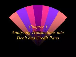Chapter 3 Analyzing Transactions into Debit and Credit Parts