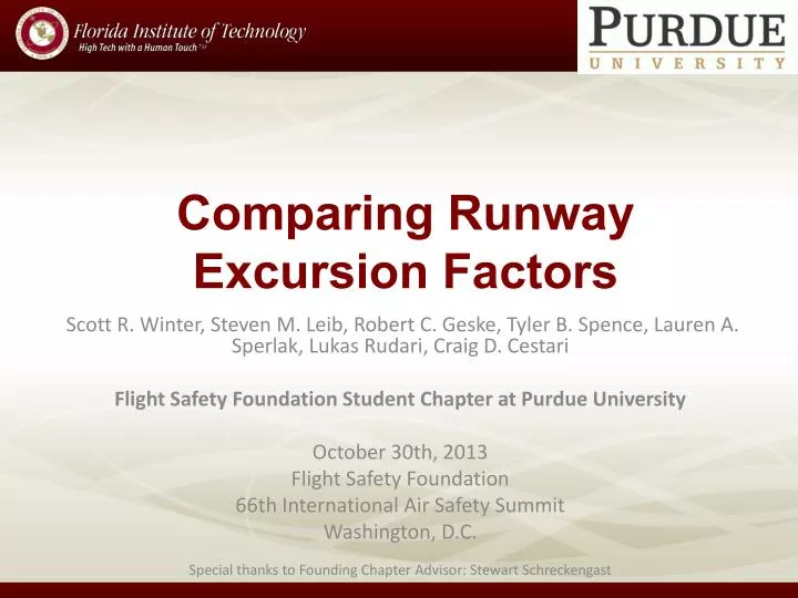 comparing runway excursion factors