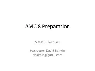 AMC 8 Preparation