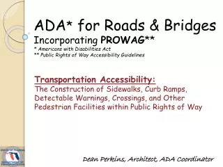 Transportation Accessibility: