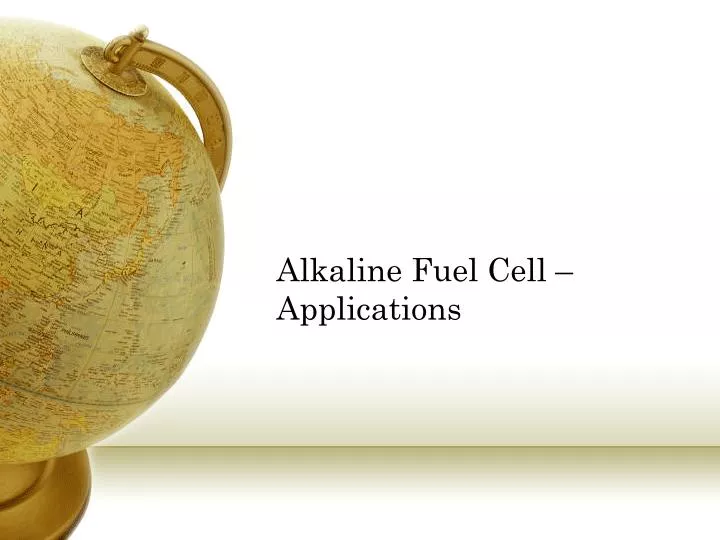 alkaline fuel cell applications