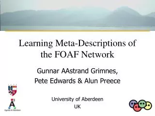 Learning Meta-Descriptions of the FOAF Network