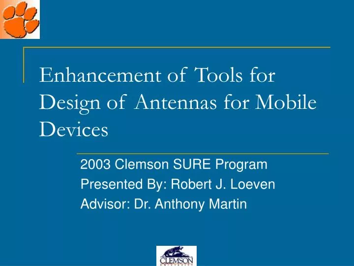 enhancement of tools for design of antennas for mobile devices
