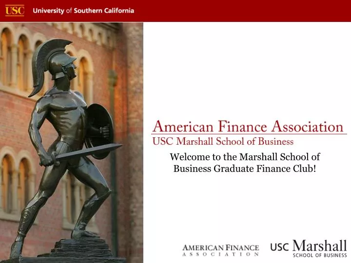 welcome to the marshall school of business graduate finance club