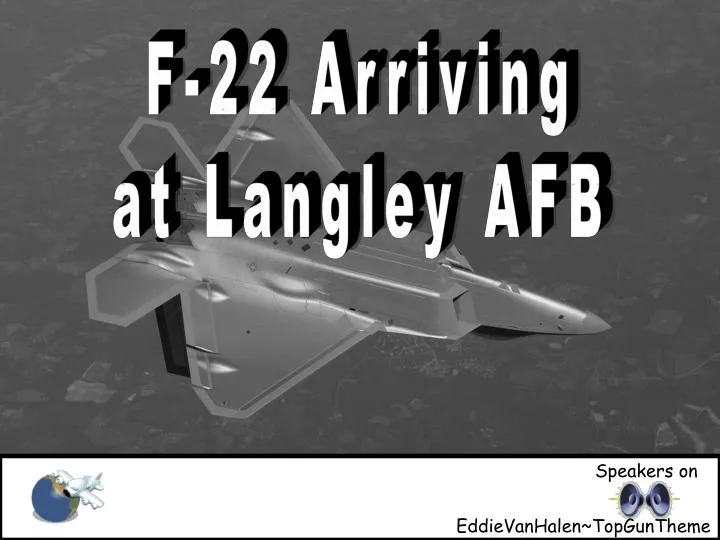 f 22 arriving at langley afb
