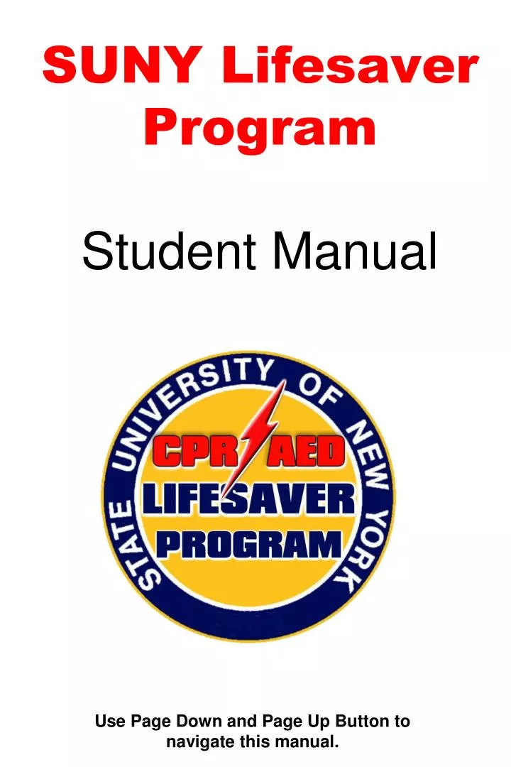 suny lifesaver program student manual