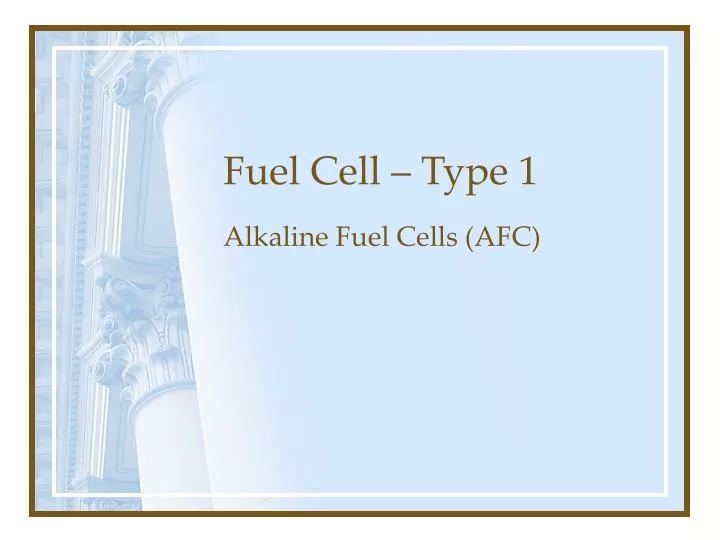 fuel cell type 1