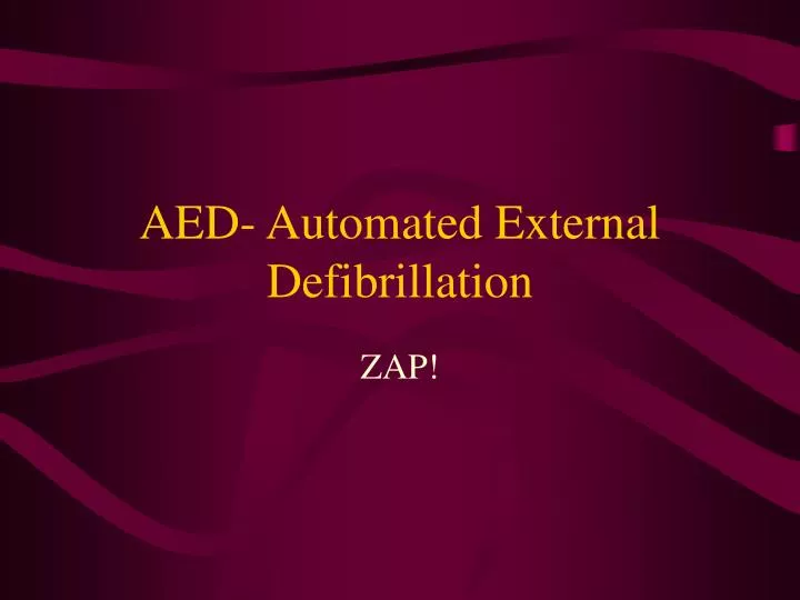 aed automated external defibrillation