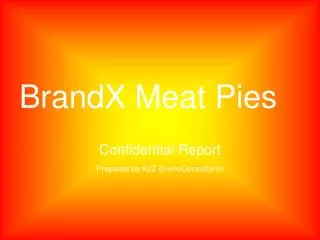 BrandX Meat Pies Confidential Report Prepared by A2Z EnviroConsultants