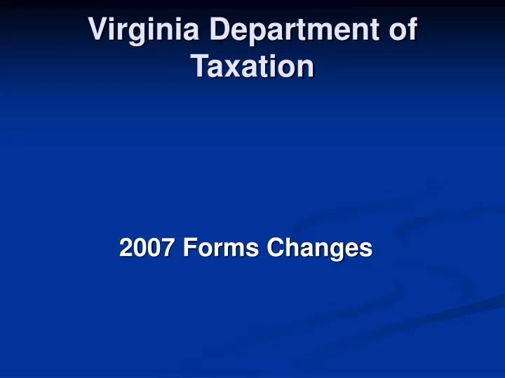 virginia department of taxation