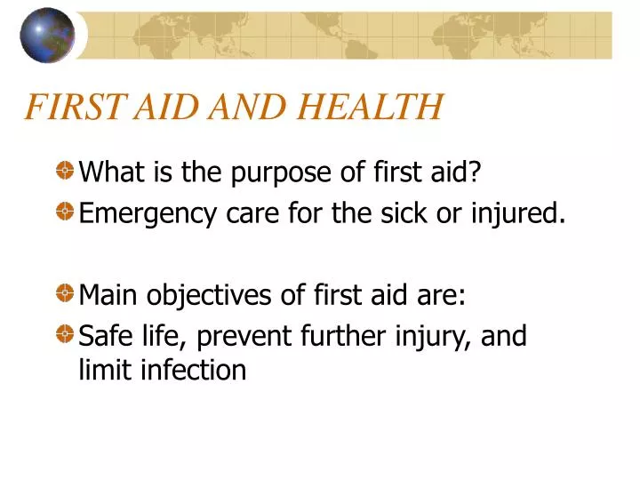 first aid and health