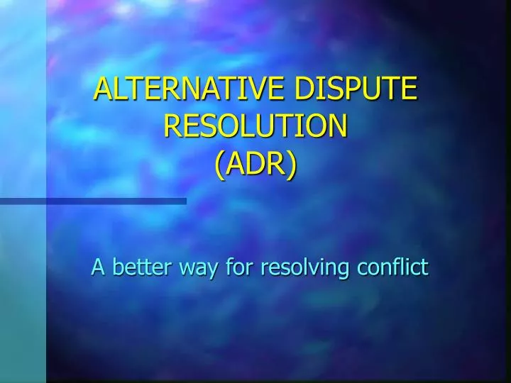 alternative dispute resolution adr