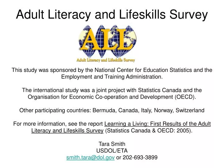 adult literacy and lifeskills survey