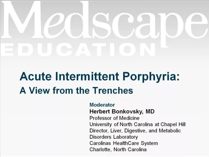 acute intermittent porphyria